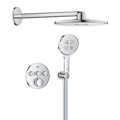 Grohe Rapido perfect shower set rainshower smartactive 310 hoofddouche rond met 3 straalsoorten chroom