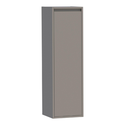 BRAUER Adore badkamerkast - 120x35x35cm - met 1 deur greeploos linksdraaiend mat taupe