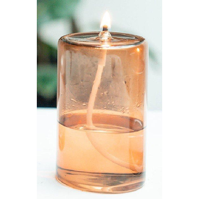 Wellmark olielamp - 12x7.5cm - gerecycled glas amber