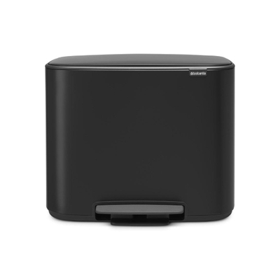 Brabantia Bo Pedaalemmer - 11+23 liter - 2 kunststof binnenemmers - matt black