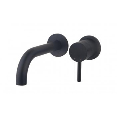 Wiesbaden Caral wastafelmengkraan - inbouw - eenhendel - afbouwdeel - zwart mat SHOWROOMMODEL