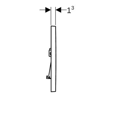 Geberit Sigma01 bedieningsplaat - 2-toets spoeling - vierkant - glans chroom