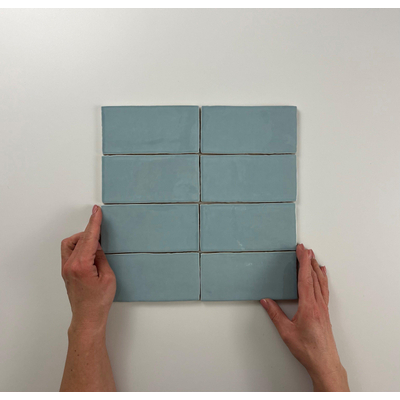 Cifre Ceramica Atlas wandtegel - 7.5x15cm - Rechthoek - 8.5mm - Sky Brillo