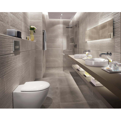 Fap Ceramiche wand- en vloertegel - 30x60cm - 10mm - Rechthoek - gerectificeerd - Natuursteen look - Grijs Mat