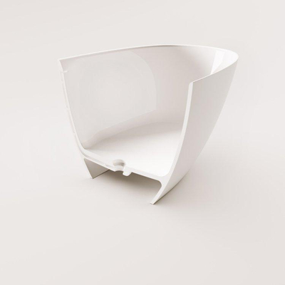 Zeza Element Vrijstaand Bad - 145x71x60cm - solid surface - mat beige