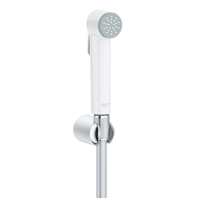GROHE Tempesta-F Trigger Spray 30 Handdoucheset - 1 straalsoort - rond - met houder - gladde slang - 125cm - chroom/wit
