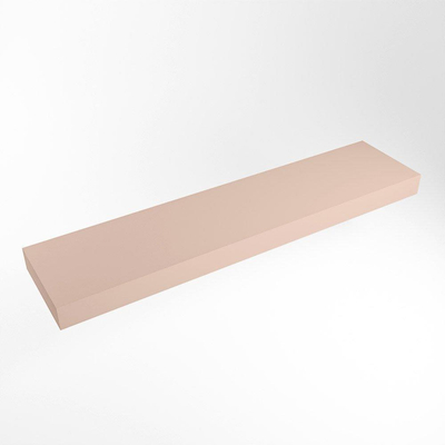 Mondiaz TOP 46 Vrijhangend Topblad - 200x46x12cm - geschikt voor waskom - Solid surface - Rosee