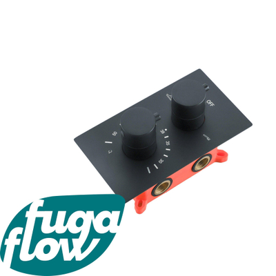 FugaFlow Eccelente Sobrado Badkamer Thermostatische Inbouwkraan - inbouwdeel - mat zwart