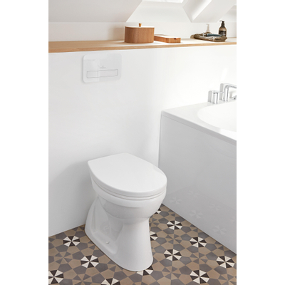 Villeroy en boch Viconnect 2 knops bedieningsplaat glas glossy wit