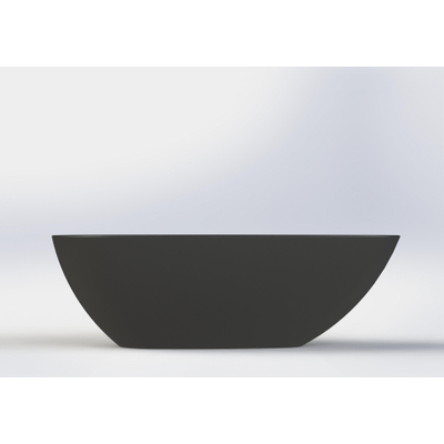 Arcqua Lima vrijstaand bad 170x86x54cm cast marble mat zwart