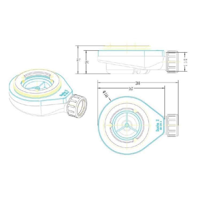 Xenz Soft douchebakafvoer Square zonder cover H.60 mm