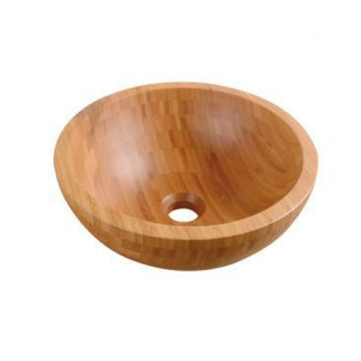 Saniclass Pesca Bamboo Waskom - 35x35x13.5cm - rond - Bamboe hout -