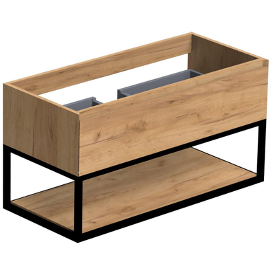 Thebalux Type onderbouwkast 4 (45 graden verstek) + frame 100x45x50cm Onderkast 1 x lade, 1 x frame, 45 graden verstek (Type 4 en 8) MDF/spaanderplaat/metaal zambia black