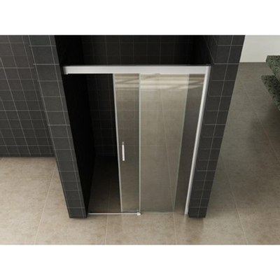 Wiesbaden Puerta nisdeur met 1 schuifdeur 1200 x 2000 x 8 mm nano helder glas/chroom
