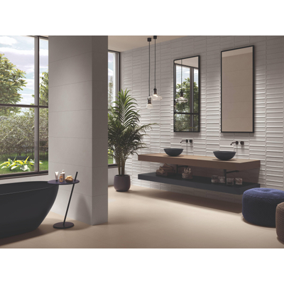 Cifre Ceramica wandtegel - 40x120cm - 7mm - gerectificeerd - Crème