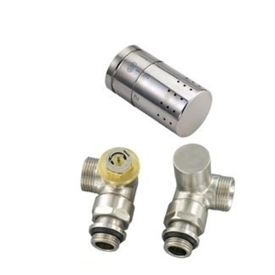 Comap Sar voetventiel dubbel haaks 1/2x3/4 + thermostaatkop M30 inox