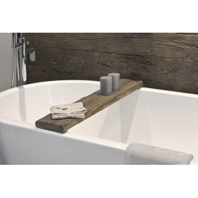 Looox Wood collection bath shelf raw ca 78x16x4cm massief eiken