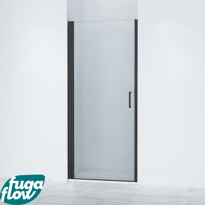 FugaFlow Efficiente Vetro 6211 Douchedeur - 100x200cm - veiligheidsglas - anti kalk - profiel mat zwart
