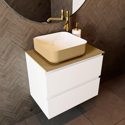 Mondiaz TOP 23 Topblad - 60x23.5x0.9cm - geschikt voor afdekplaat - Solid surface - Oro