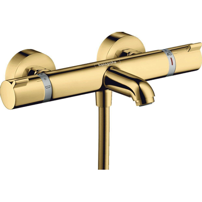 Hansgrohe Ecostat Comfort badkraan thermostatisch met omstel met koppelingen polished gold