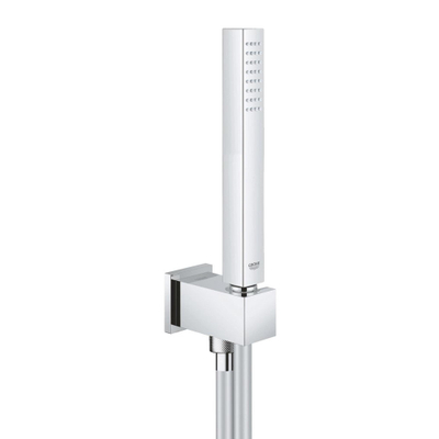 GROHE Euphoria Cube Stick Handdoucheset - 1 straalsoort - staaf - met houder - met wandaansluitbocht - gladde slang - 125cm - chroom TWEEDEKANS