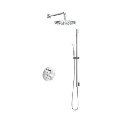 Hotbath Get together IBS2RA Regendoucheset inbouw - 35cm wandarm - 30cm ronde hoofddouche - staafhanddouche glijstang - chroom