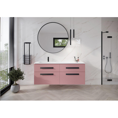 HR Badmeubel Rondo Spiegel 90x4cm indirect verlichting rondom sensor spiegelverwarming Zwart mat SHOWROOMMODEL