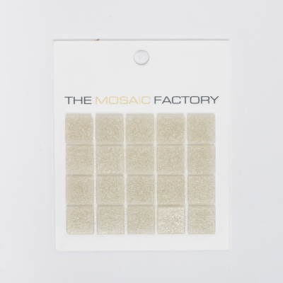 SAMPLE The Mosaic Factory Amsterdam mozaïektegel 2x2x0.4cm voor wand en vloer voor binnen en buiten vierkant Glas Licht Grijs