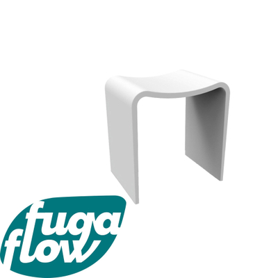 Fugaflow Caria Badkamerkrukje - 40x30x43cm - solid surface - mat wit -