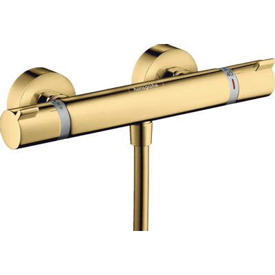 Hansgrohe Ecostat Comfort douchekraan thermostatisch met koppelingen polished gold