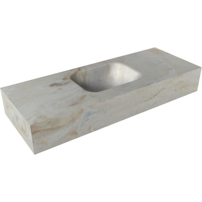 Mondiaz Lex Vrijhangende Wastafel - 80cm - midden - solid surface - Frappe