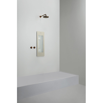 Sunshower Round Small One infrarood opbouw incl. installatieset hoek 95x33x25cm Sand White