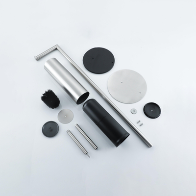 Fortifura Calvi vrijstaande toiletrolhouder met toiletborstel - Geborsteld RVS PVD (RVS)