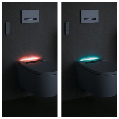 Geberit Aquaclean Sela Douche Wc - 37.5x56.5cm - softclose - keratect - chroom afdekplaat - alpine wit