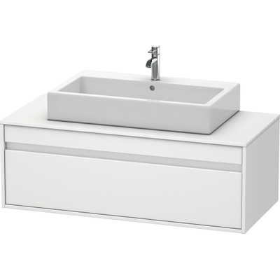 Duravit Ketho Wastafelonderkast 120x55x42.6cm 1 lade Standaard greep met softclose spaanplaat wit Mat