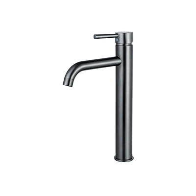 Fortifura Calvi Wastafelkraan - 33.9cm - verhoogd - opbouw - Geborsteld Gunmetal PVD - Licht beschadigd -OUTLETSTORE