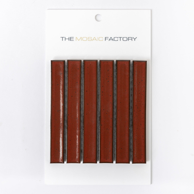 SAMPLE The Mosaic Factory Sevilla mozaïektegel 2x14.5x0.8cm voor wand kitkat finger Keramiek terra rood