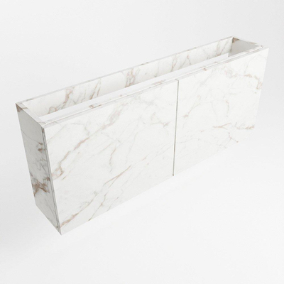 Mondiaz FOWY fonteinonderkast - 90x22x50cm - 2 deuren - push to open - softclose - Carrara