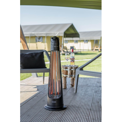 Eurom Terrasverwarming Q-Tower 1200 15m2 1200watt Zwart