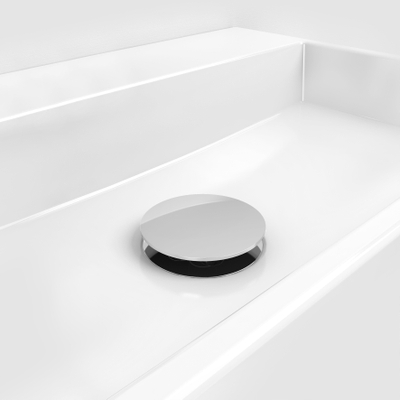 Clou Wash Me plug met afdekkap niet afsluitbaar rvs Chroom