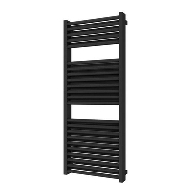 Plieger Imola designradiator horizontaal 1230x500mm 802W zwart grafiet (black graphite)