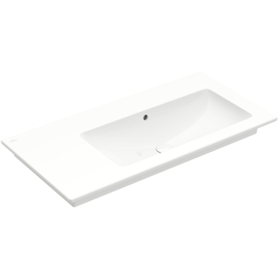 Villeroy & Boch Venticello Meubelwastafel - wasbak rechts zonder kraangat - 100x50cm - overloop - ceramic - wit