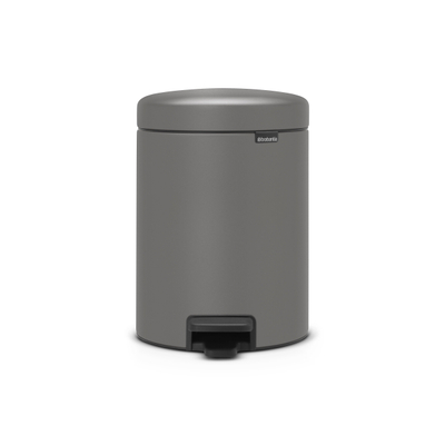 Brabantia NewIcon Pedaalemmer - 5 liter - kunststof binnenemmer - mineral concrete grey