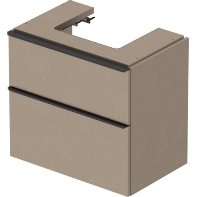 Duravit D-Neo wastafelonderkast 68.4x62.5x44.2cm 1 lade Linnen Mat