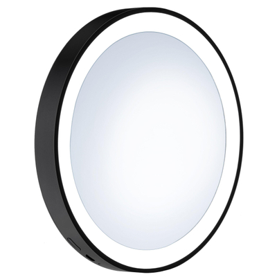 Smedbo Outline Lite Cosmeticaspiegel - 12x12cm - abs Mat Zwart