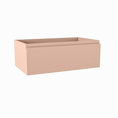 Mondiaz FOGE wastafelonderkast - 70x41x25cm - 1 lade - uitsparing midden - softclose - Rosee