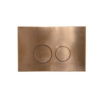 FugaFlow Metal Bedieningsplaat - bedieningspaneel voor Geberit UP320 inbouwreservoir - dualflush - ronde knoppen - metaal koper