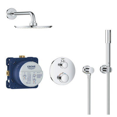 GROHE Grohtherm Perfect Regendoucheset - hoofdddouche 21cm - 2 functies - handdouche staaf - chroom