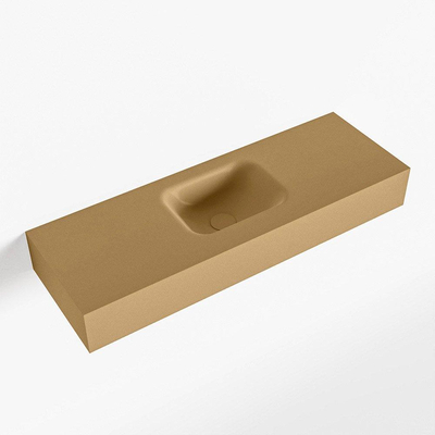 Mondiaz LEX Fontein - 90x30x12cm - wasbak midden - zonder kraangaten - solid surface - Oro