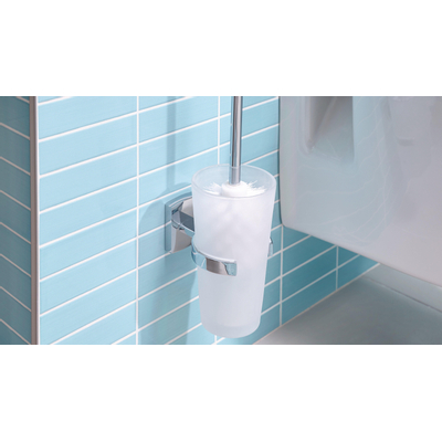 Tesa Klaam Toiletborstel 9.2x41.6x13.1cm Chroom